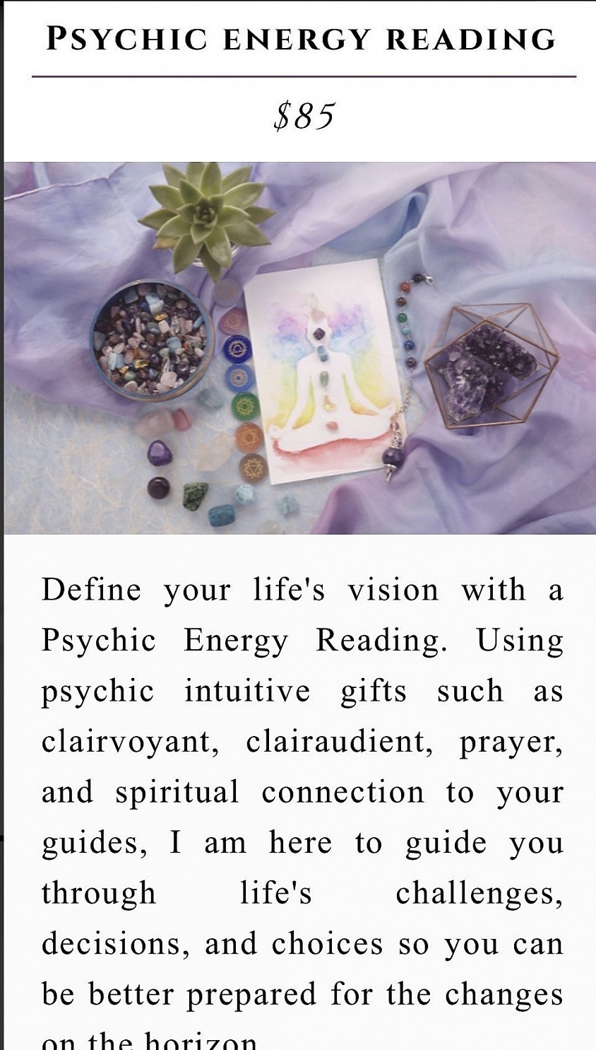 Psychic energy reading
