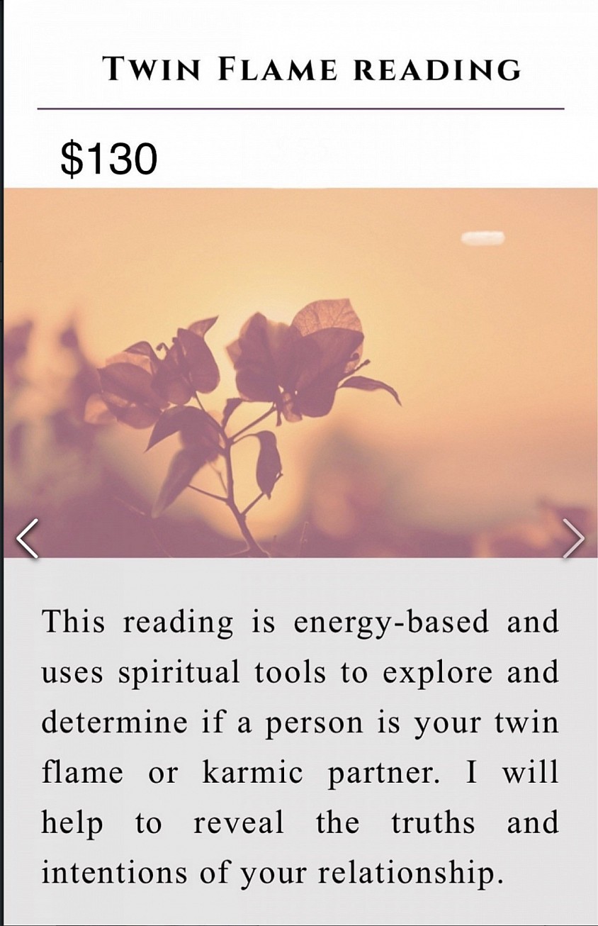 Twin flame reading$130