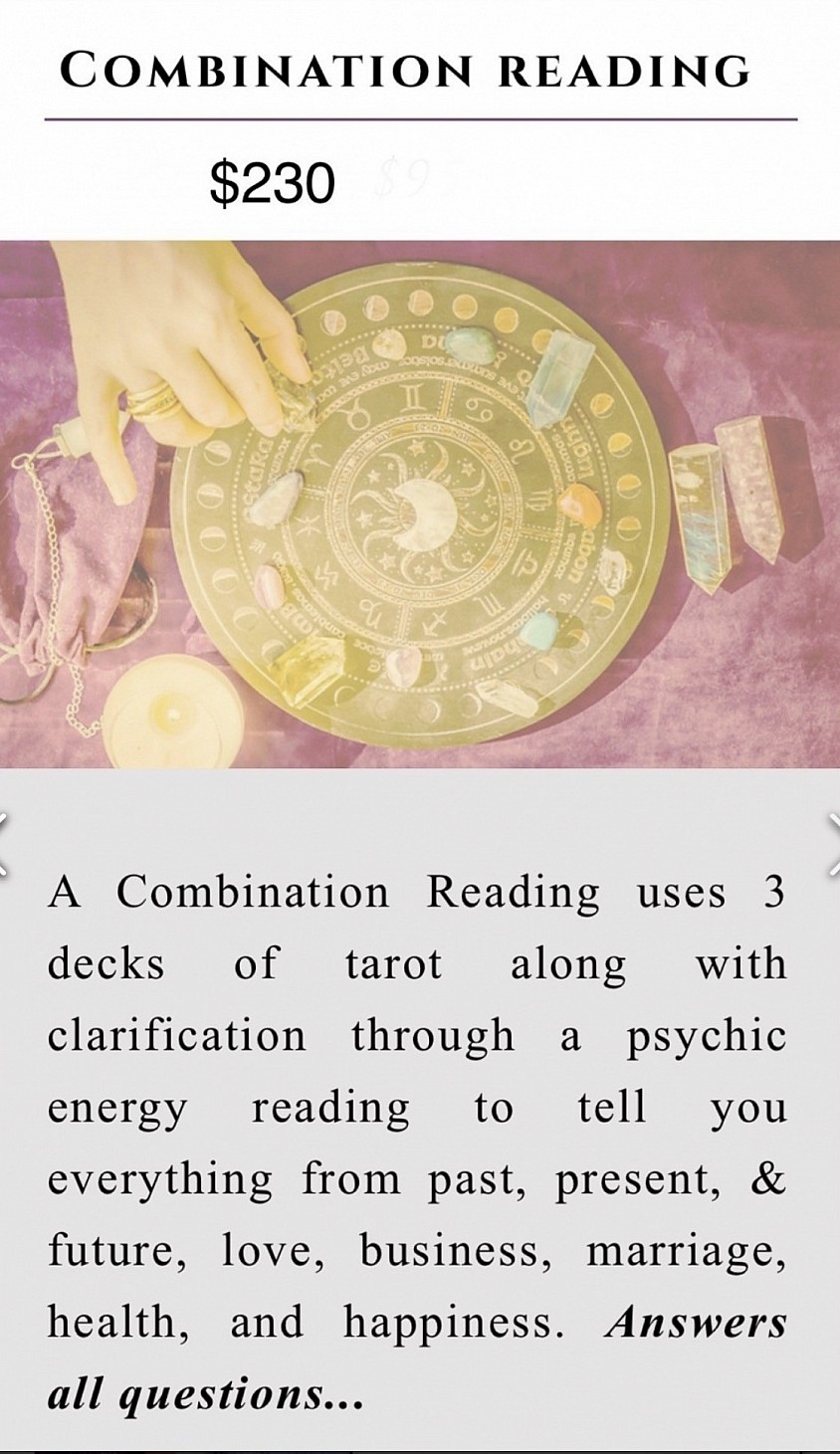 Combination spiritual reading $230